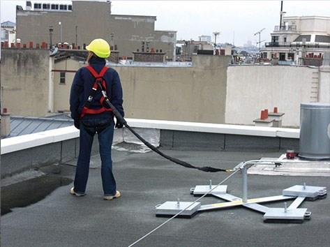 配重块锚固水平生命线系统